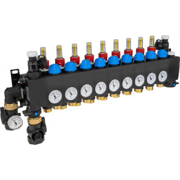 ProCalida CC 1 na 9 obiegów grzewczych, rotametry 0,75÷3,75 l/min