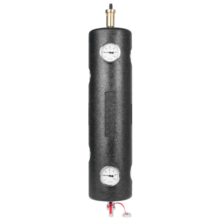 Sprzęgło hydrauliczne ocieplone BLH 801, 70 kW, 4x GW G1", 4x GW G1/2" odpowietrznik automatyczny, zawór spustowy, termometry
