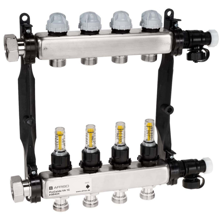ProCalida VA 1C ze stali nierdzewnej, 4 obiegi, nakrętki G1'', 0,5 ÷ 4,0 l/min