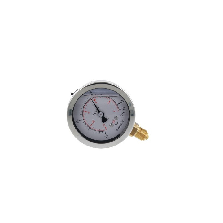 Manometr glicerynowy RF 63 Gly, D701, fi63 mm, -1÷0,6 bar, G1/4", rad, kl. 1,6
