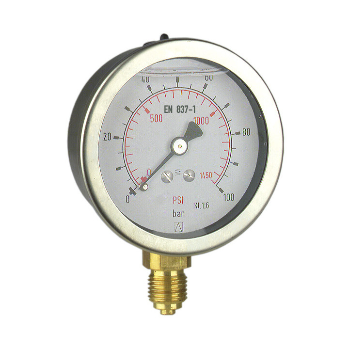 Manometr glicerynowy RF 63 Gly, D711, fi63 mm, -1÷5 bar, G1/4',' ax, kl. 1,6