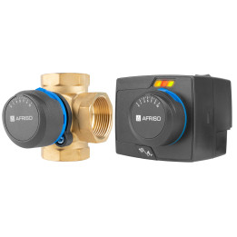 Zestaw regulacyjny ProClick: 4-drogowy obrotowy zawór mieszający ARV 485 ProClick, DN32, Rp1 1/4", Kvs 16 + siłownik elektryczny