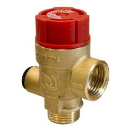 Zawór bezpieczeństwa do c.o. MS z wyjściem na manometr GW G1/4", 2,5 bar, G1/2" x Rp1/2"
