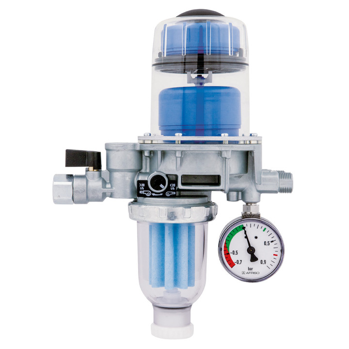 Filtr oleju zintegrowany z odpowietrznikiem FloCo-TOP-2KM Si, 2x G3/8", GW G3/8", wkład z tworzywa