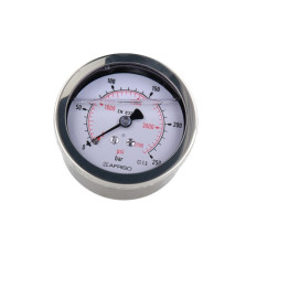 Manometr glicerynowy RF 63 Gly, D711, fi63 mm, 0÷250 bar, G1/4", ax, kl. 1,6