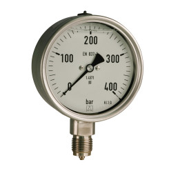 Manometr glicerynowy RF 100 Gly, D701, fi100 mm, -1÷0,6 bar, G1/2", rad, kl. 1,6