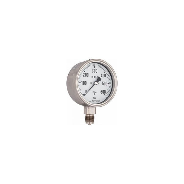 Manometr chemiczny RF 160 Ch, D402, fi160 mm, 0÷600 bar, G1/2", rad, kl. 1,0