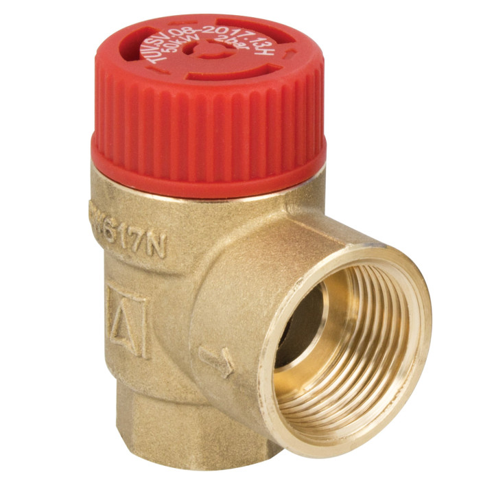 Zawór bezpieczeństwa do c.o. MS, 2 bar, GW G1/2" x GW G3/4"