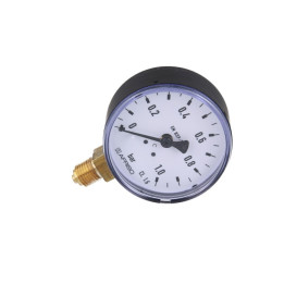 Manometr standardowy RF 63, D201, fi63 mm, 0÷1 bar, G1/4", rad, kl. 1,6