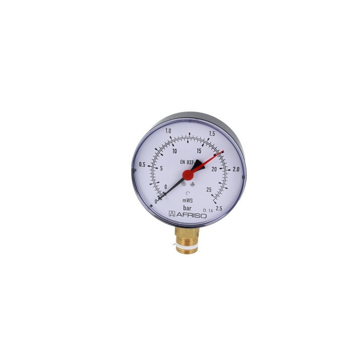 Hydromanometr HY 100, fi100 mm, 0÷2,5 bar, G1/2", rad, kl. 2,5