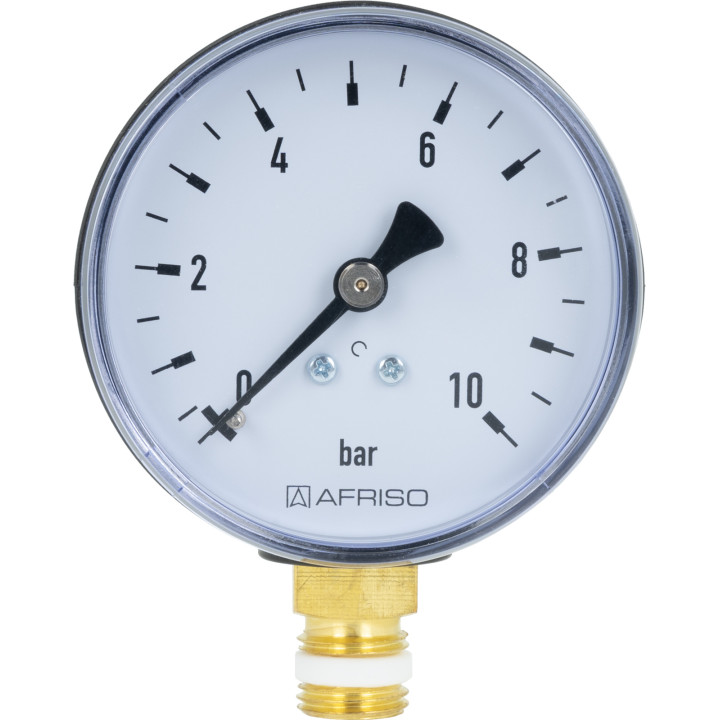 Manometr grzewczy RF 63, fi63 mm, 0÷10 bar, G1/4", rad, kl. 2,5