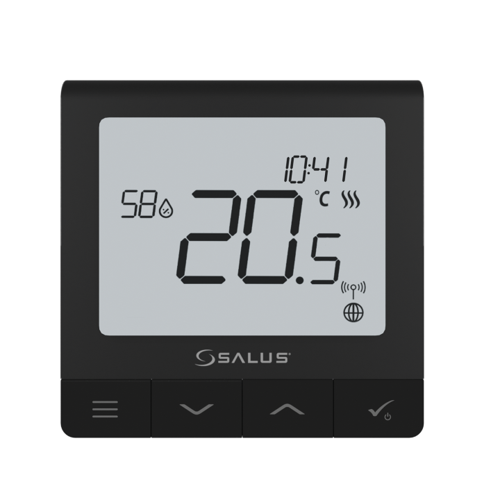 Salus przewodowy, podtynkowy regulator temperatury SQ610B Quantum, 230 V, czarny