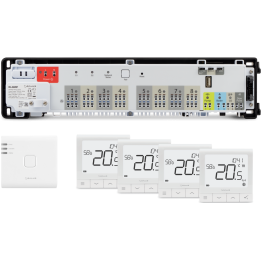 SALUS StartPack Premium RF - zestaw bezprzewodowego sterowania ogrzewaniem podłogowym z zarządzaniem przez Internet: KL08RF230V,