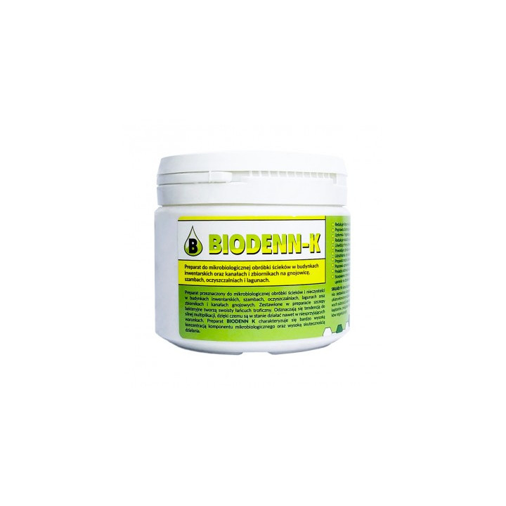 BAKTERIE W PROSZKU DO OCZYSZCZALNI SZAMBA BIODENN-K 450 G