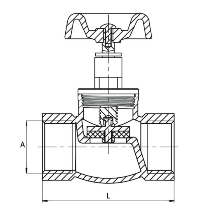 Głowica zaworu żeliwnego grzybkowego 1/2" DN15