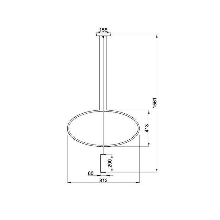 Lampa wisząca HOLAR 1 czarna