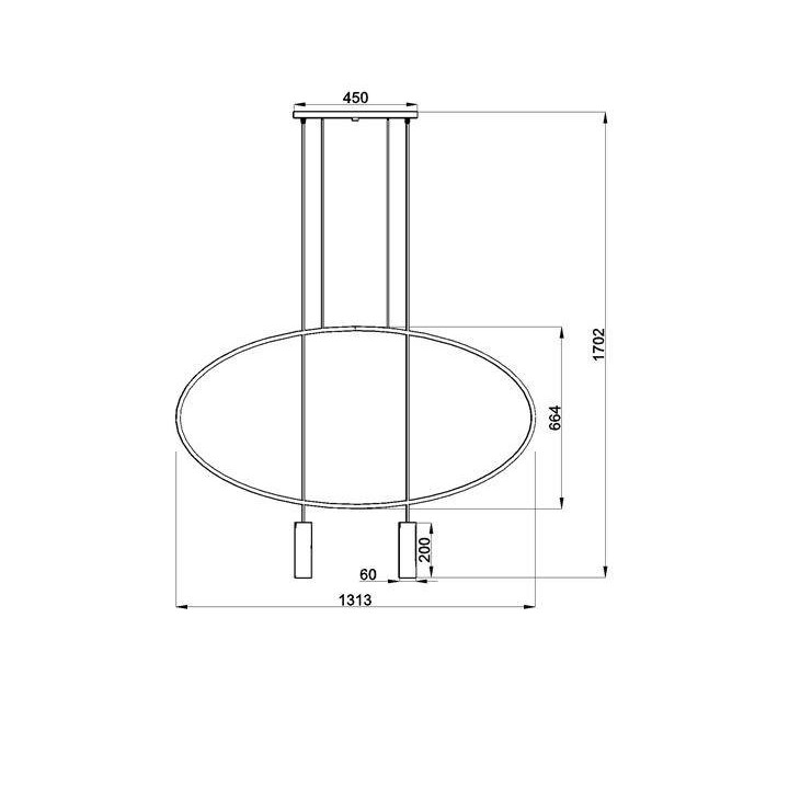 Lampa wisząca HOLAR 2 czarna