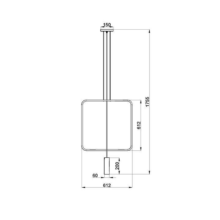 Lampa wisząca RANA 1 czarna