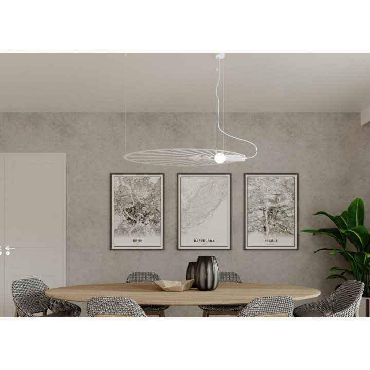 Lampa wisząca LEHDET biała