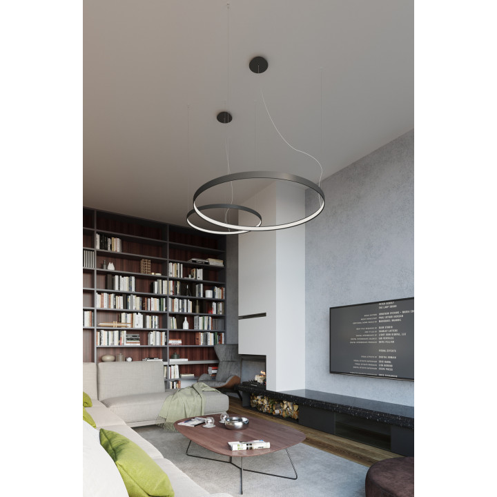 Żyrandol RIO 55 czarny LED 3000K