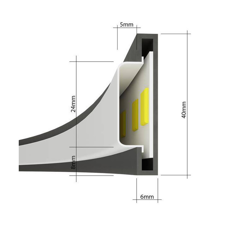 Żyrandol RIO 55 biały LED 4000K