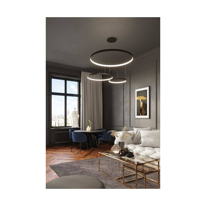 Żyrandol RIO 55 czarny LED 4000K