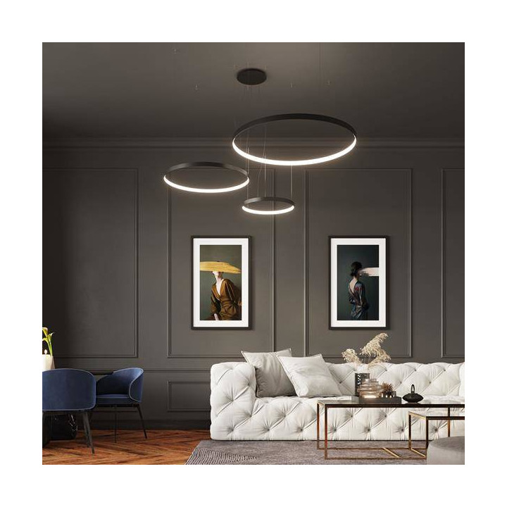 Żyrandol RIO 55 czarny LED 4000K