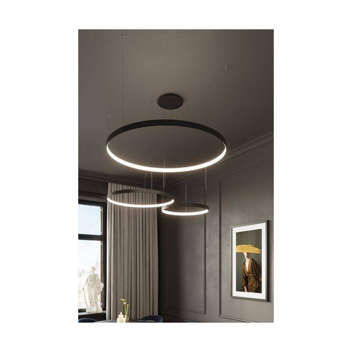 Żyrandol RIO 78 czarny LED 3000K