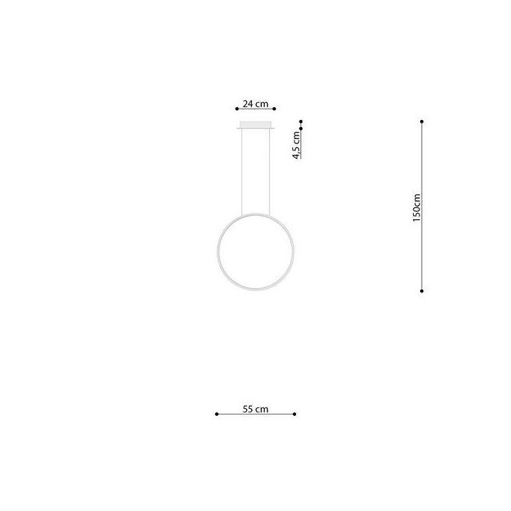 Lampa wisząca RIO 55 czarny LED 3000K