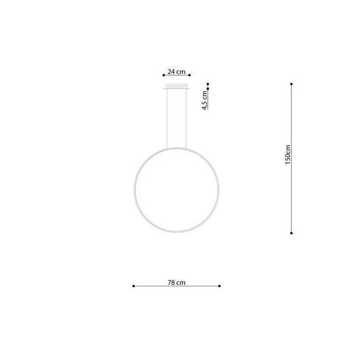 Lampa wisząca RIO 78 czarny LED 3000K