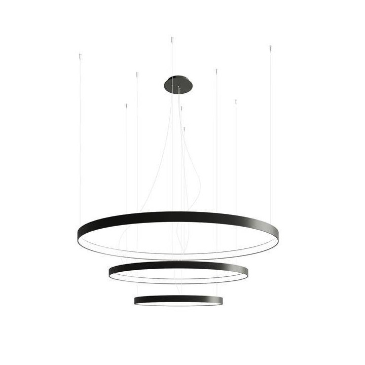 Żyrandol RIO 3 55/78/110 czarny LED 3000K