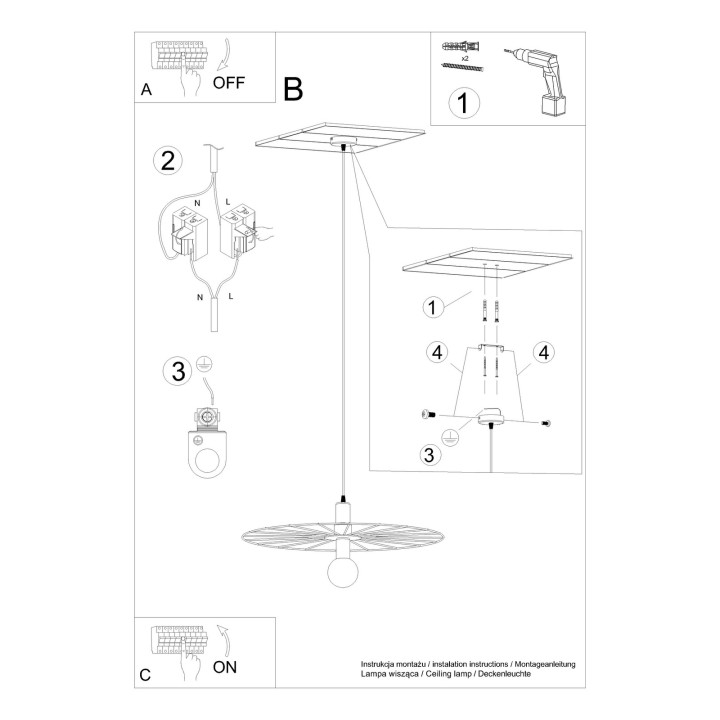 Lampa wisząca SIRKEL 30 czarny