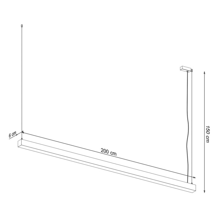 Lampa wisząca PINNE 200 szara 3000K