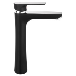 ALGEO SQUARE BATERIA UMYWALKOWA NABLATOWA, CZARNY / CHROM