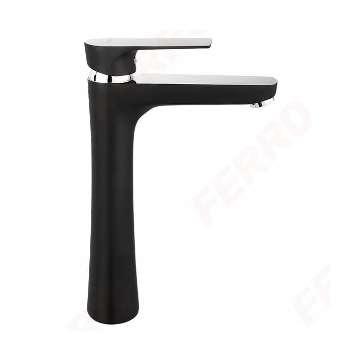 ALGEO SQUARE BATERIA UMYWALKOWA NABLATOWA, CZARNY / CHROM