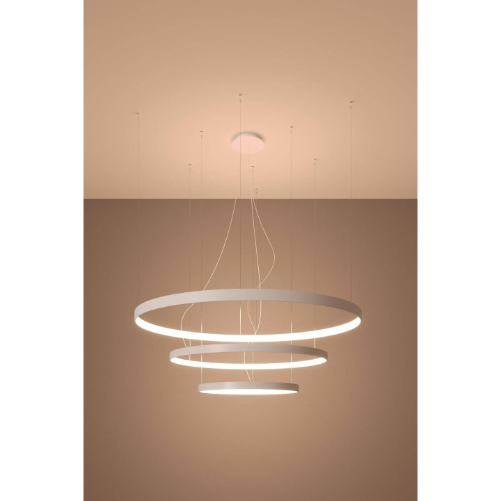Żyrandol RIO 3 55/78/110 biały LED 3000K