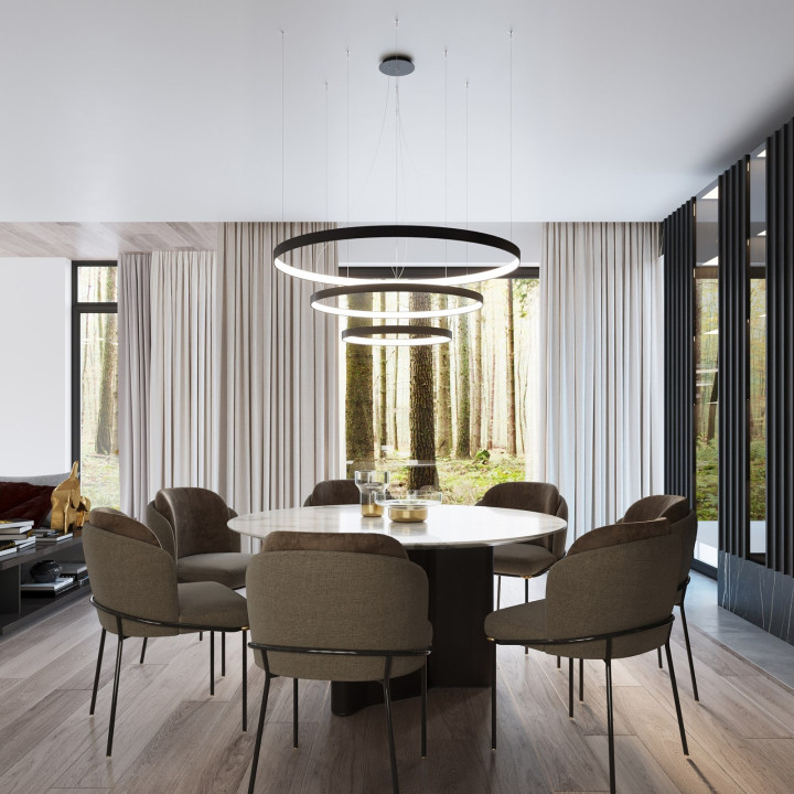 Żyrandol RIO 3 55/78/110 biały LED 4000K