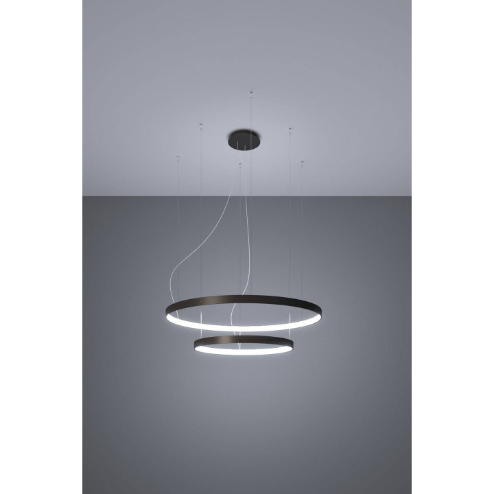 Żyrandol RIO 2 55/78 czarny LED 4000K