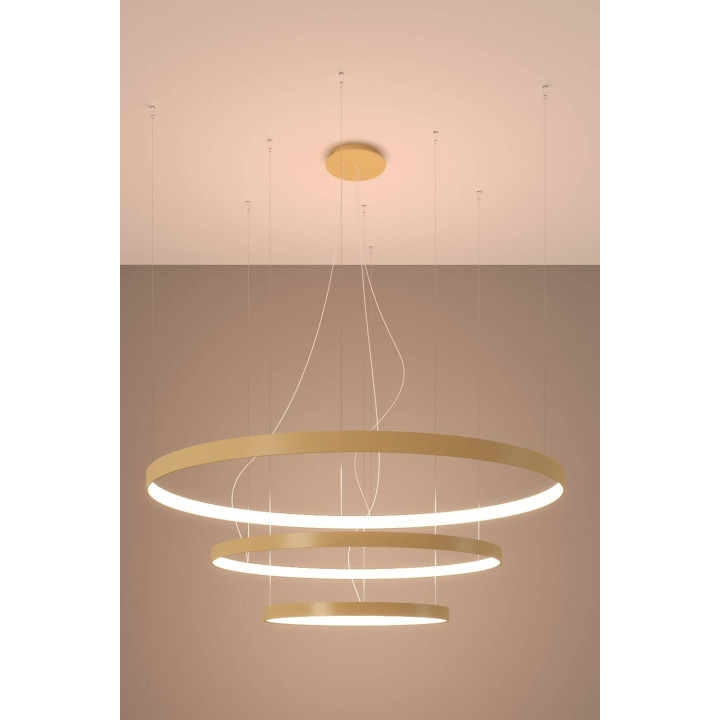 Żyrandol RIO 3 55/78/110 złoty LED 3000K