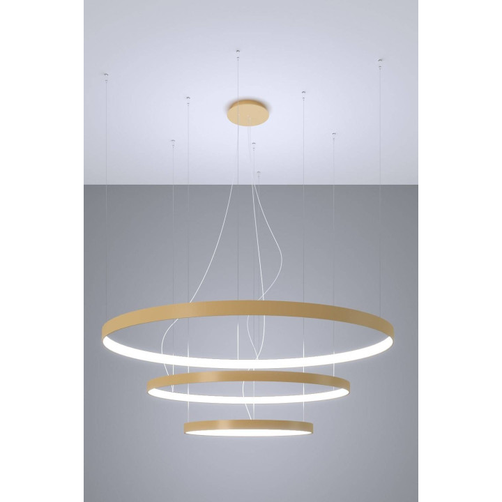 Żyrandol RIO 3 55/78/110 złoty LED 4000K