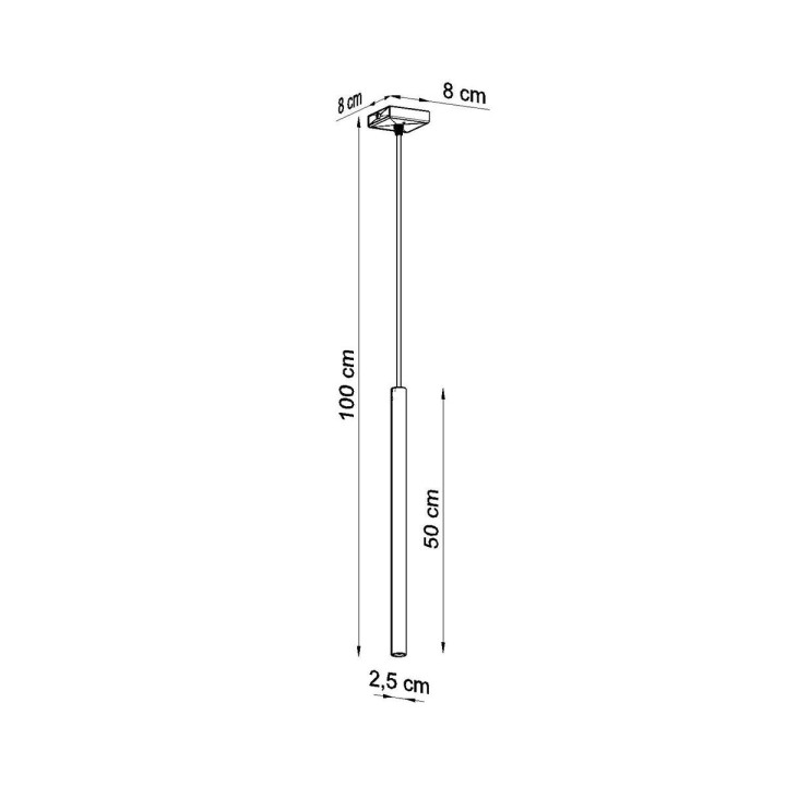 Lampa Wisząca PASTELO 1 chrom