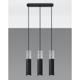 Lampa wisząca BORGIO 3L czarny