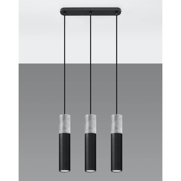Lampa wisząca BORGIO 3L czarny