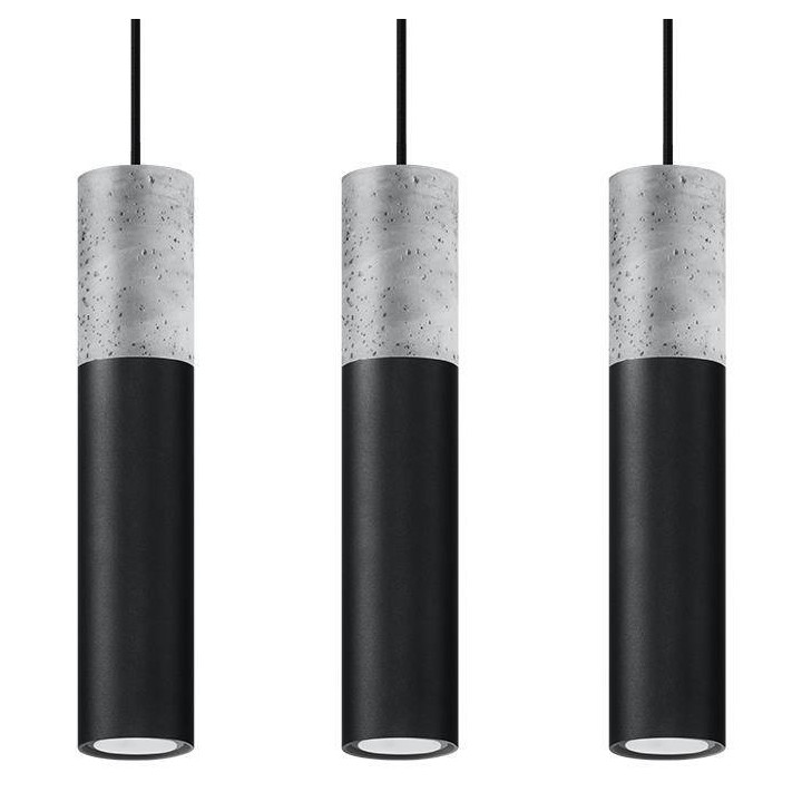 Lampa wisząca BORGIO 3L czarny