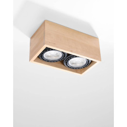 Plafon QUATRO 2 naturalne drewno