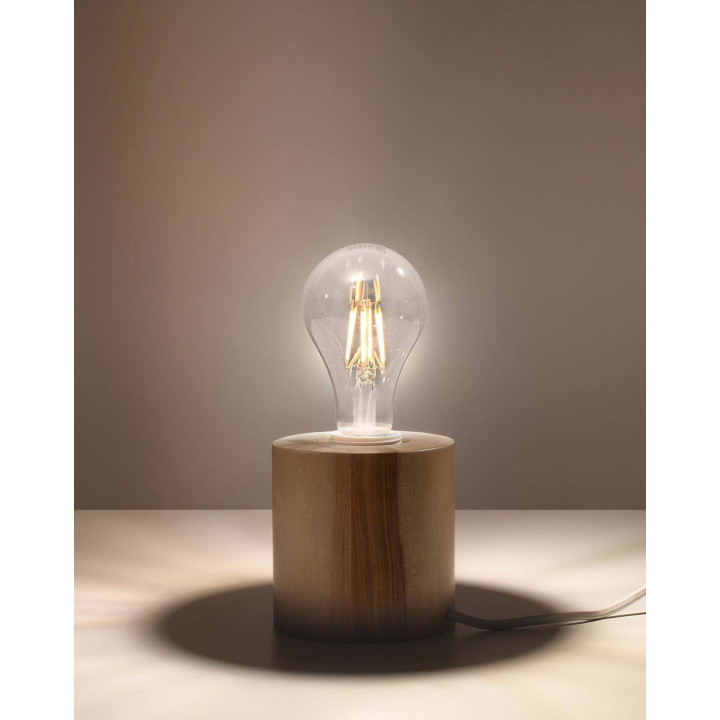 Lampa biurkowa SALGADO naturalne drewno