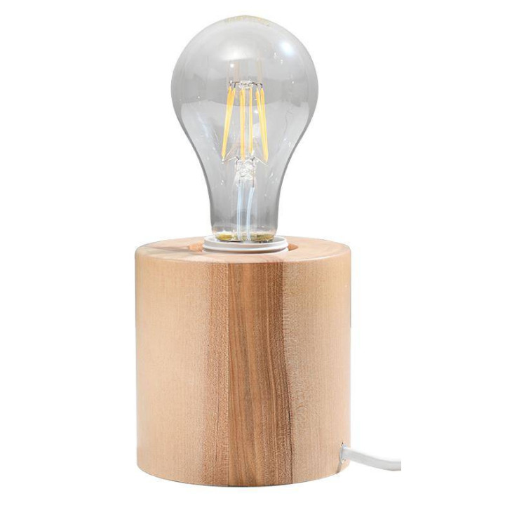 Lampa biurkowa SALGADO naturalne drewno