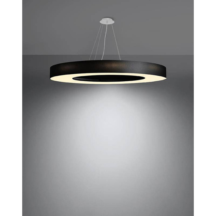 Żyrandol SATURNO SLIM 90 czarny