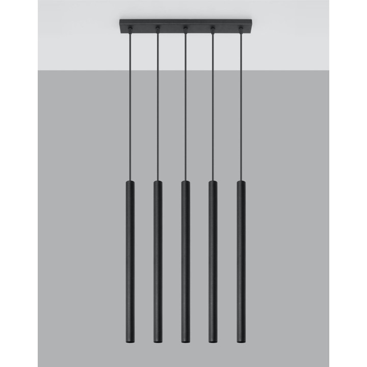 Lampa wisząca PASTELO 5 czarna