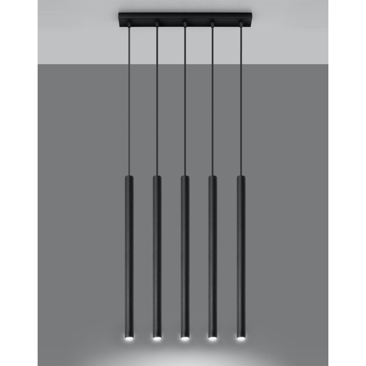 Lampa wisząca PASTELO 5 czarna